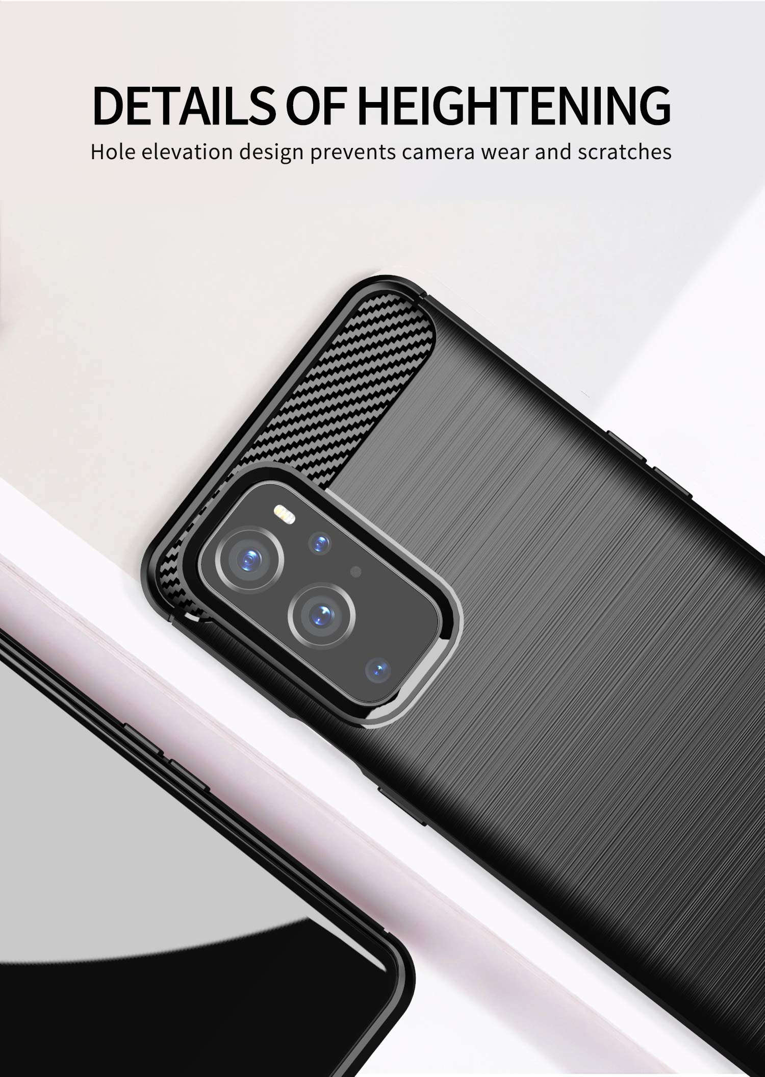 Custodia Per OnePlus 9 BAIDIYU | Paraurti In TPU Morbido Nero | Antigraffio E Antiurto Sottile