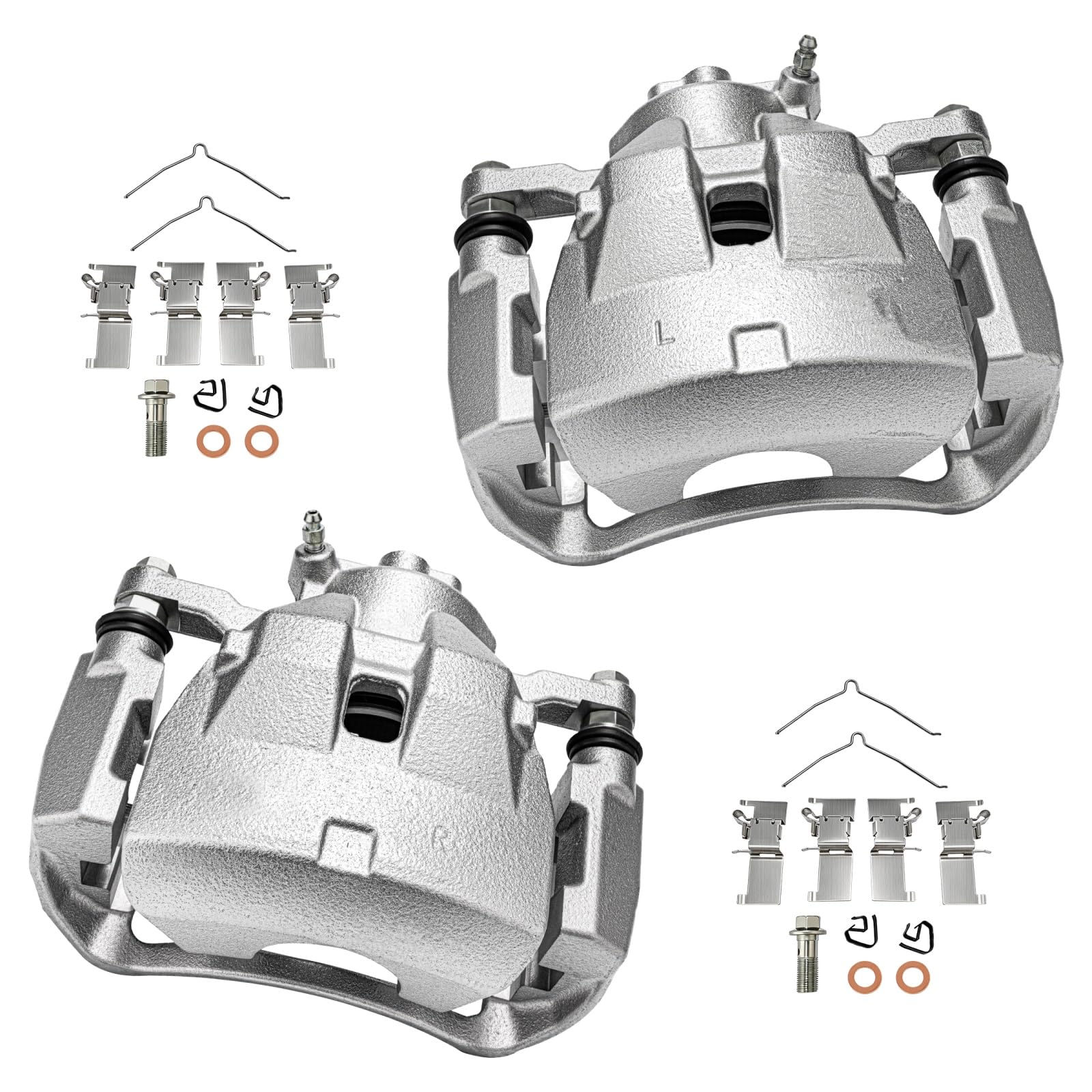 cciyu Front Left &amp; Right Disc Brake Calipers w/Bracket 19B3128 19B3129