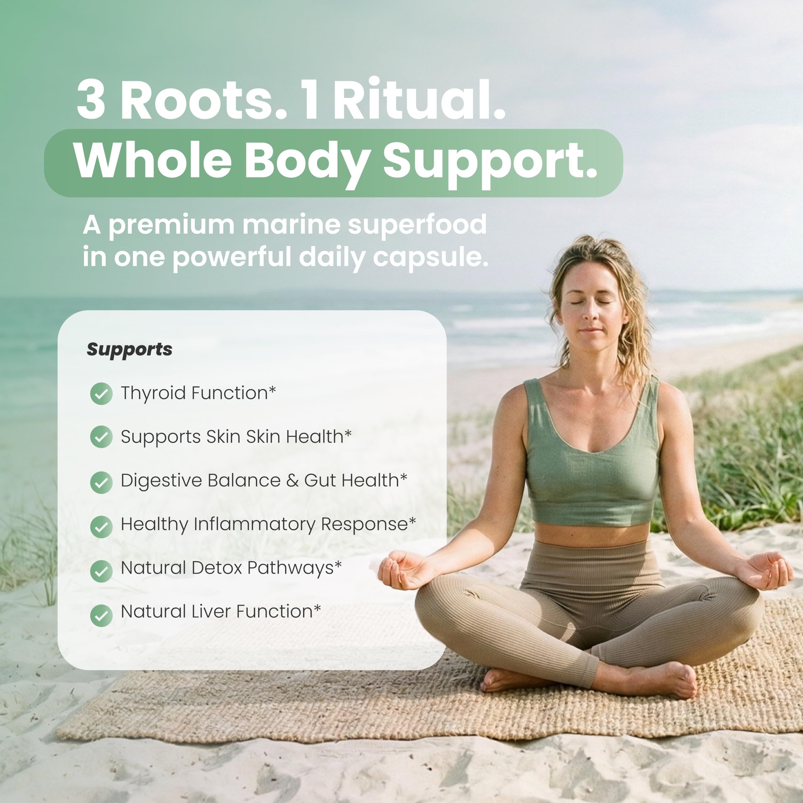 Healthy Herbs Wildcrafted Sea Moss Capsules | 2280mg Advanced Ocean Greens Complex Irish Sea Moss Superblend | US-Made, Vegan, Non-GMO, Easy-Swallow (3-Pack) — Amazon image 2