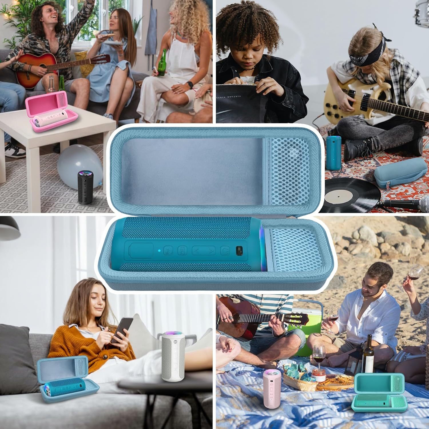 Khanka Hard Travel Case for Ortizan Portable Bluetooth Speaker, IPX7 Waterproof Wireless Speaker, Case Only (Blue) - Image 7