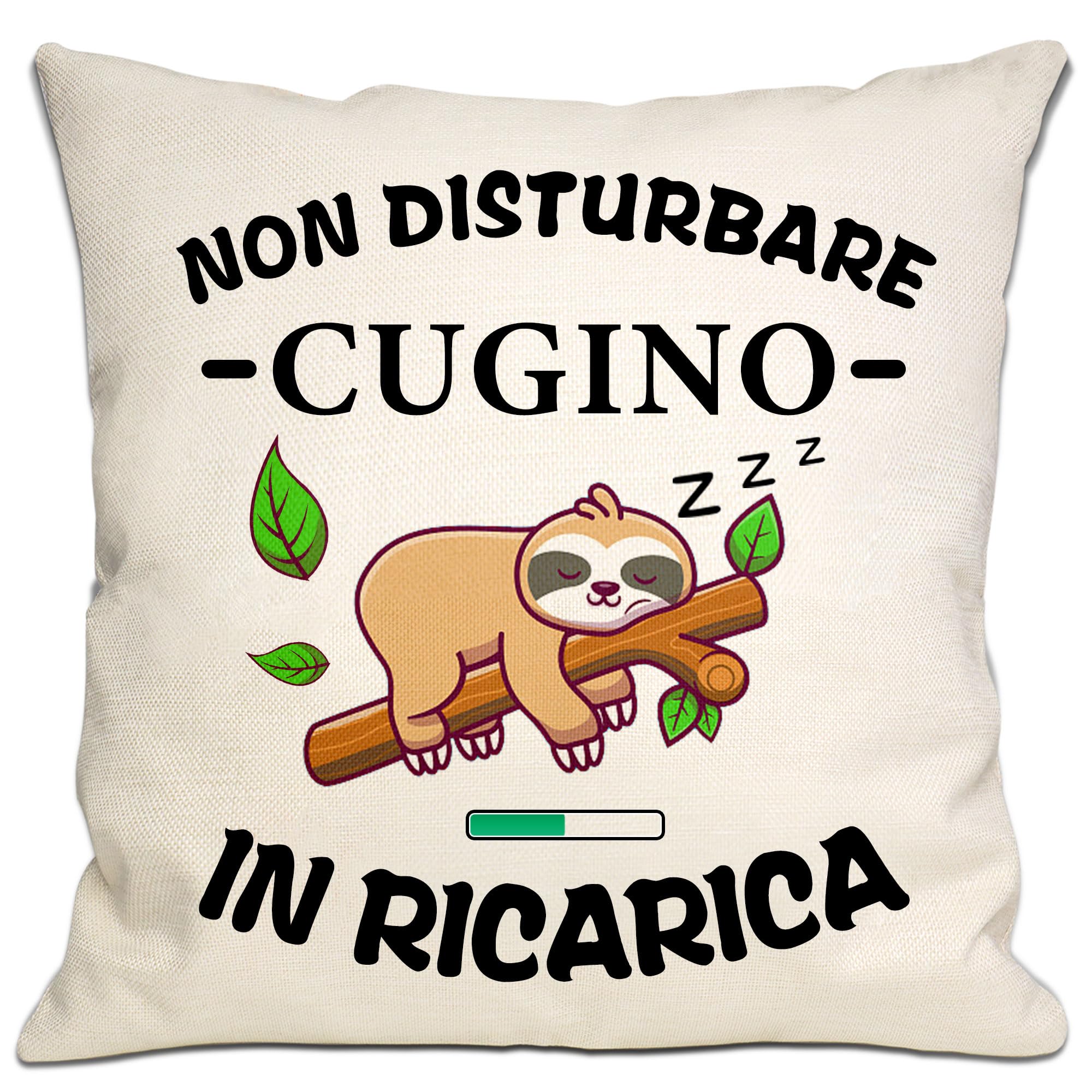 Bommex Divertente copricuscino con tasche per Cugino da Zia Zio Copricuscino double-face per Cugino Regalo di compleanno Regalo di Natale (cugino)