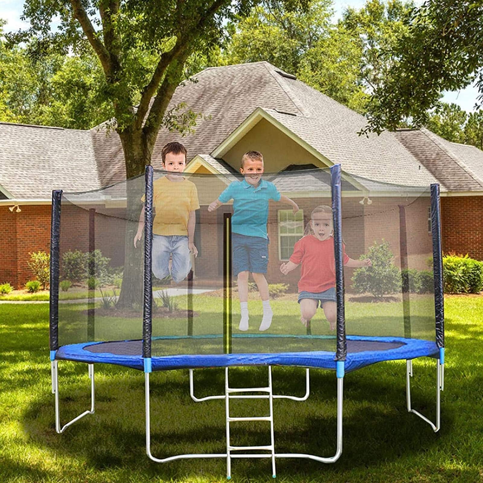 Hmpet Rete di Tappeto Elastico Bambini,Accessori per Trampolini Rete di Ricambio per Trampolino da Giardino,Rete Tappeto Elastico Nero, Antistrappo, Resistente agli UV Adatto,183cm (6 Stangen Hmpet Rete di Tappeto Elastico Bambini,Accessori per Trampolini Rete di Ricambio per Trampolino da Giardino,Rete Tappeto Elastico Nero, Antistrappo, Resistente agli UV Adatto,183cm (6 Stangen