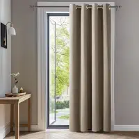 Deconovo Cortinas blackout 100% – redução de ruído, cortinas com isolamento térmico – painéis de janela que escurecem o quarto com ilhós – bloqueio de luz e proteção de privacidade (Cáqui, 106 x 213