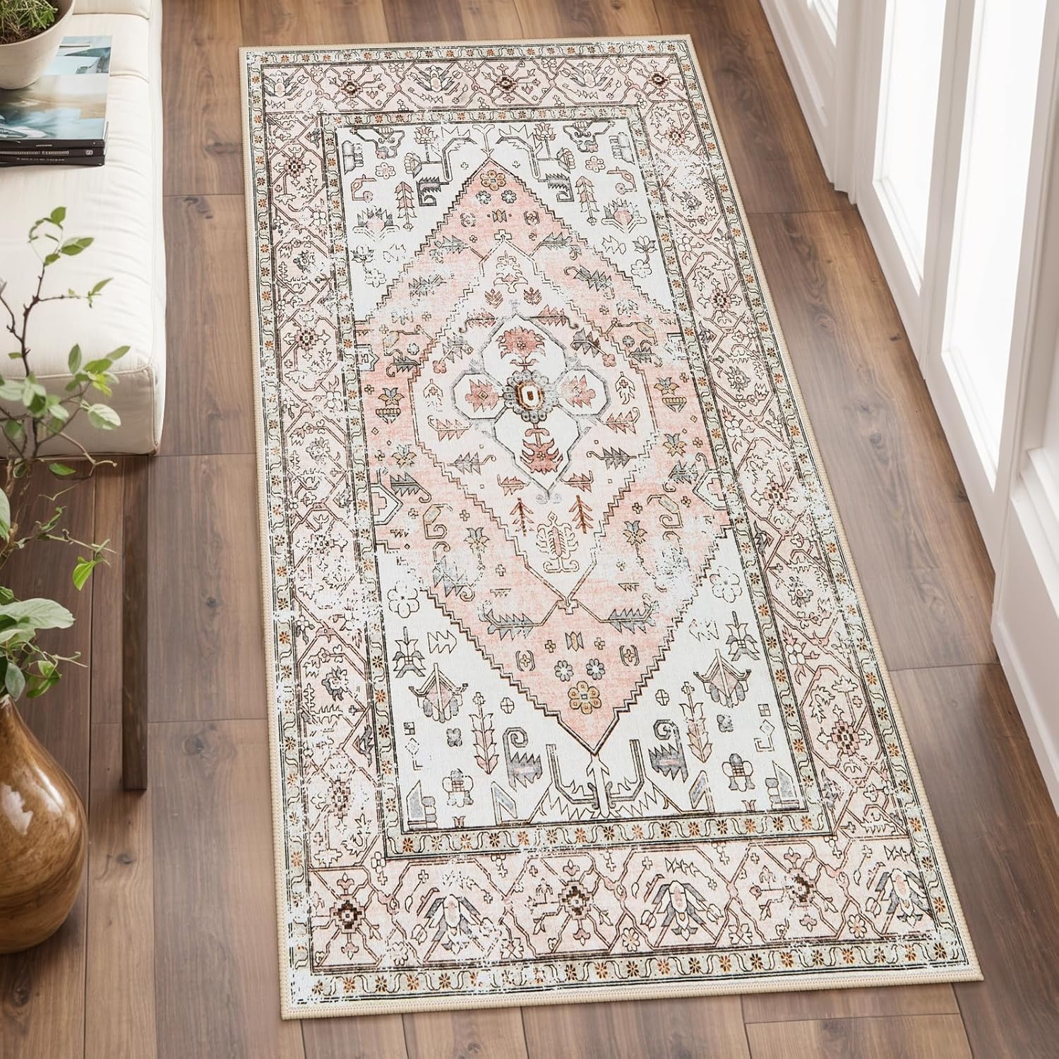 Amazon.com: Lahome Boho Washable Runner Rug for Hallway - 2x4 Non-Slip ...