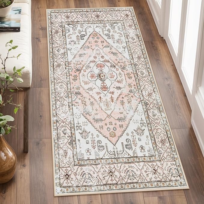 Boho Washable Runner Rug for Hallway