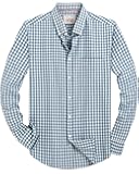 Mens Solid Oxford Shirt Long Sleeve Dress Shirt Work Casual Button Down Shirts with Pocket
