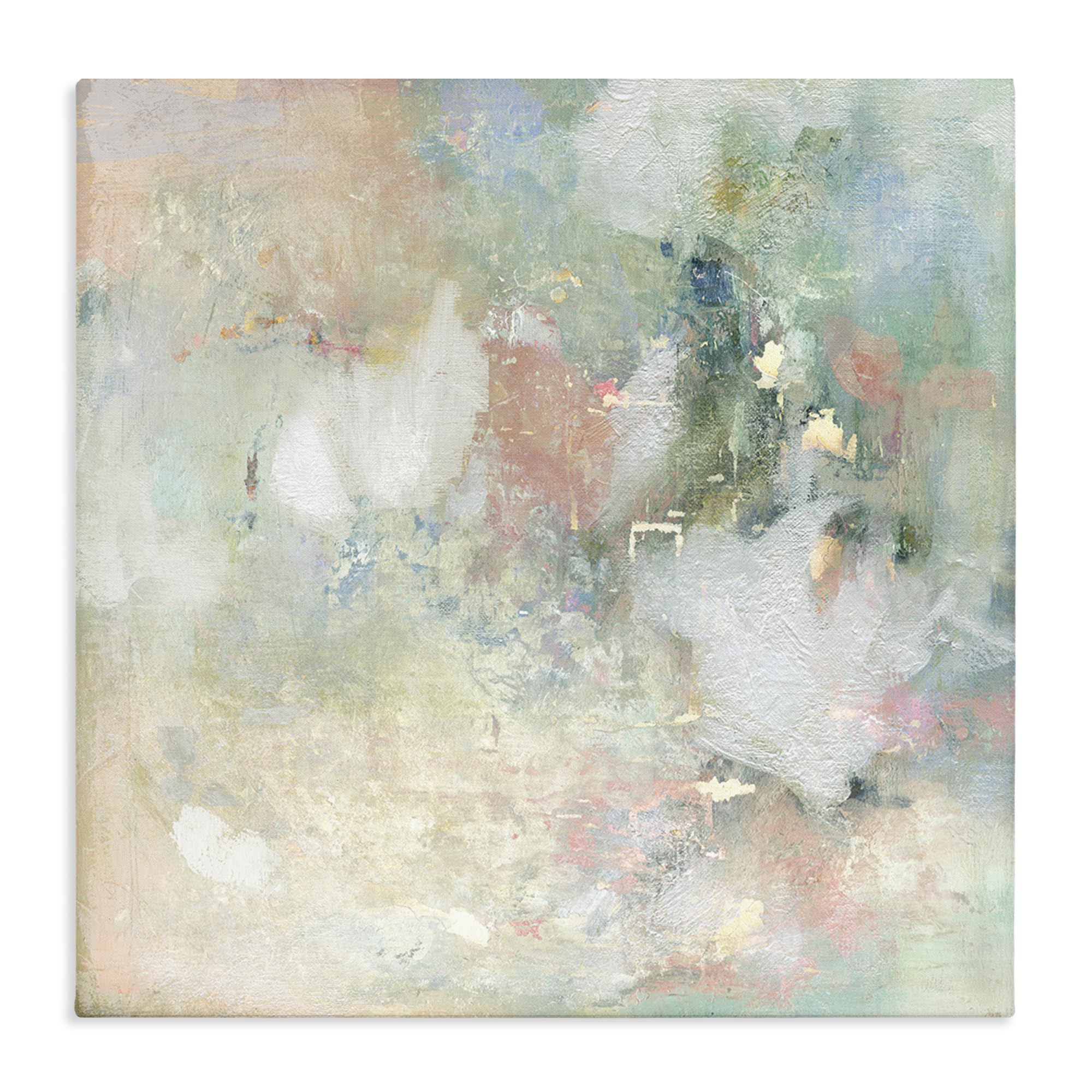 Stupell Industries Serene Pastel Brushstroke Harmony 'Serene Pastel Brushstroke Harmony', Canvas Art, 17 X 17 Inches, Easy To Hang And Sturdy, Made In Usa, By Carol Robinson