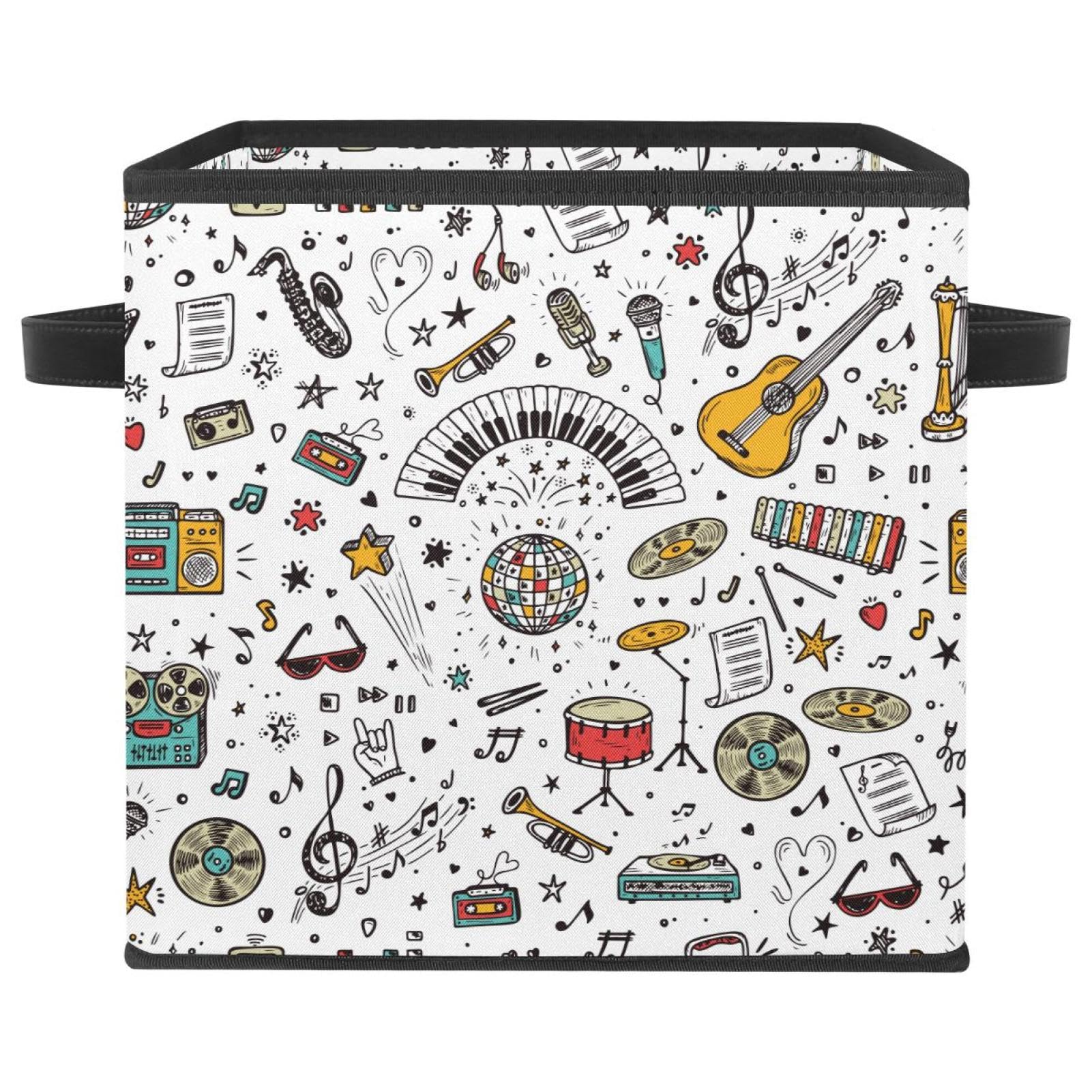 Cube de rangement pliable avec poignées solides pour jouets et livres