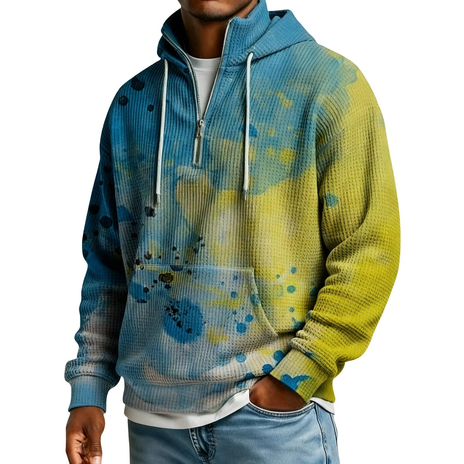 Chaquetones Hombre Invierno Sudadera De Manga Larga con Botones para Hombre, Estilo Casual Otoño E Invierno. (Mint Green, XXXXL) Camisetas Sin Camisas Men's Clothing Jersey Corta Ropa