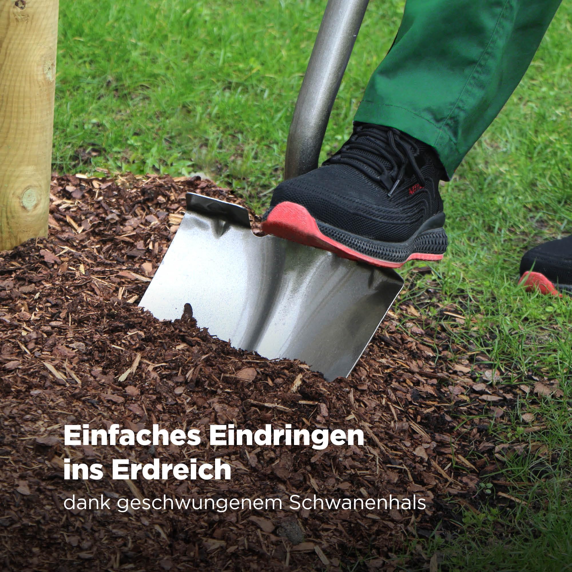 blizz-z Amerikanische Spatenschaufel mit Fiberglasstiel in Profiqualität | Gartenschaufel, Bauschaufel, vormontiert