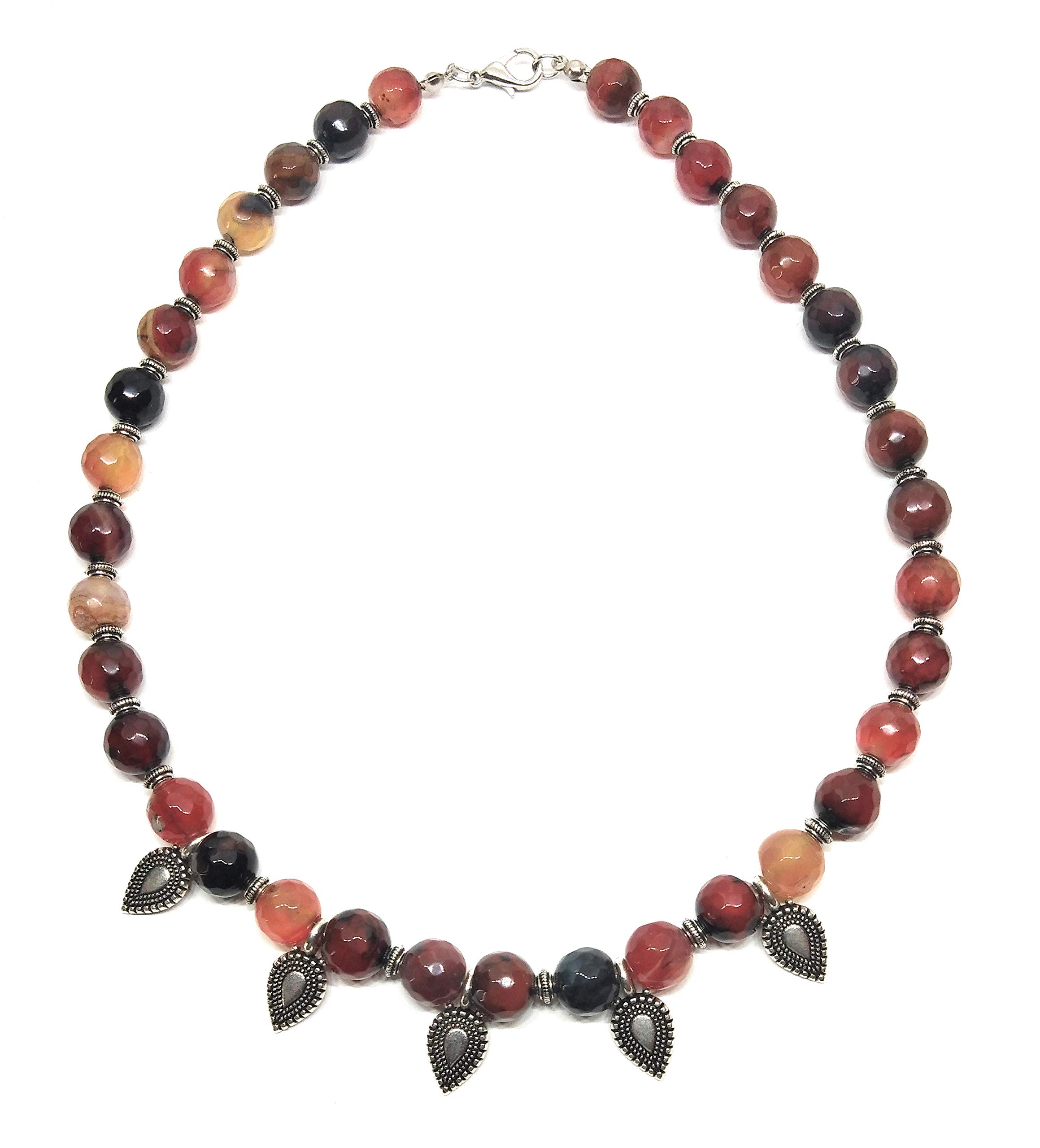 Multi Color Agate Stone Necklace-image-12