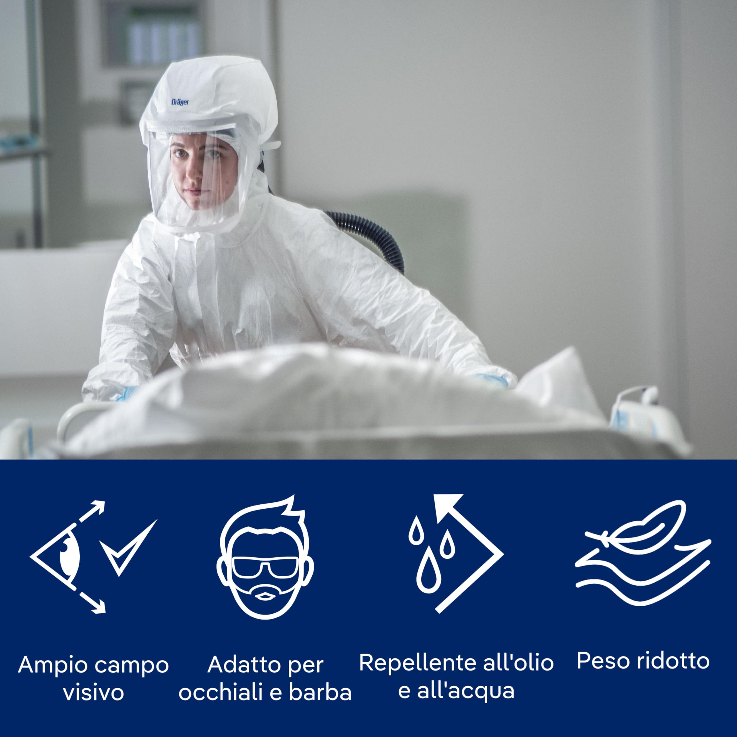 Dräger X-plore 8000 cofano standard corto | Cofano intercambiabile con livello di protezione TH3