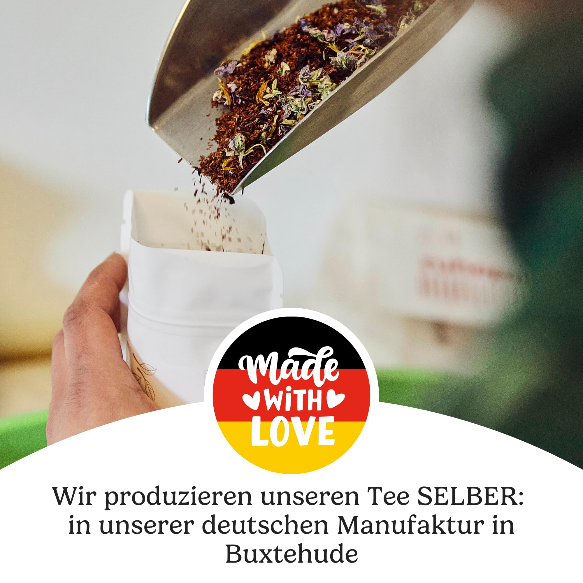 Rooibos Vanille Bio Tee, 100g cremig süß, lose, mit echten Vanilleschoten, zu 100% rein und geprüft, aus kontrolliert biologischem Anbau, ohne Koffein, Premium Gräfenhof Tee