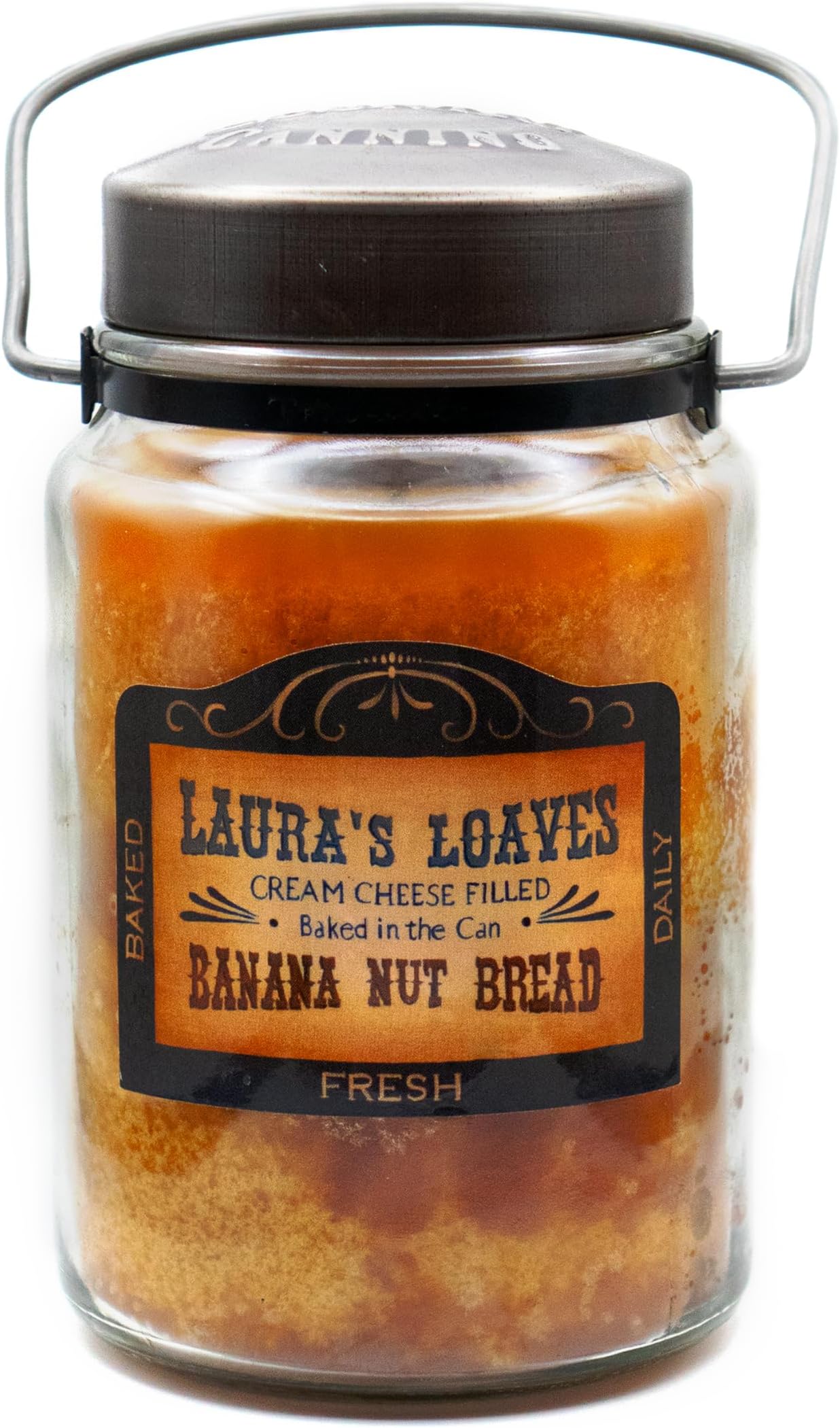 McCall’s Candles | Banana Nut Bread | 26 oz Scented Candle | USA-Poured | Vintage Rustic Jar with Carrying Handle | Fresh Baked Banana Bread & Toasted Nut Fragrance