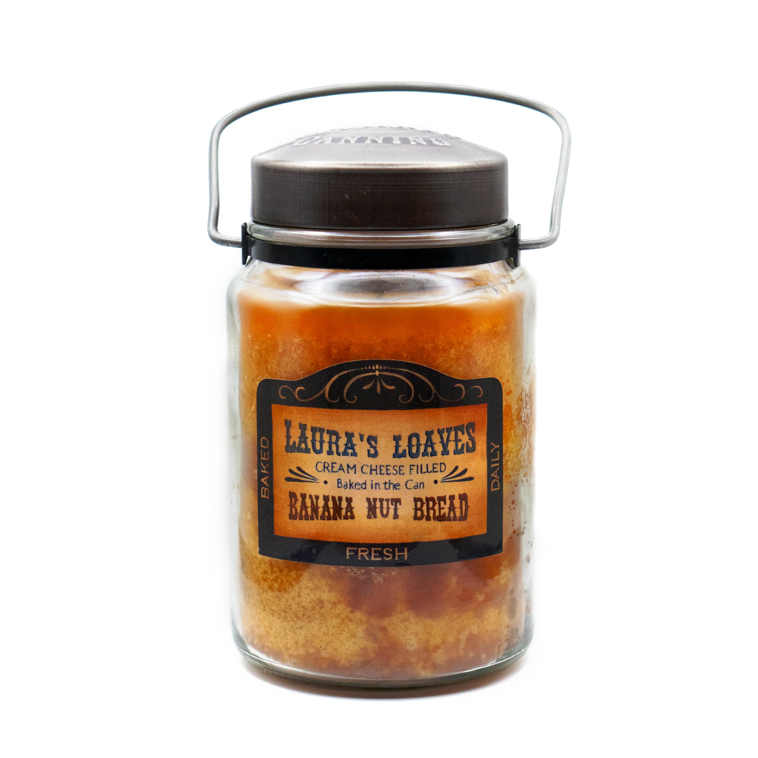 McCall’s Candles | Banana Nut Bread | 26 oz Scented Candle | USA-Poured | Vintage Rustic Jar with Carrying Handle | Fresh Baked Banana Bread &amp; Toasted Nut Fragrance