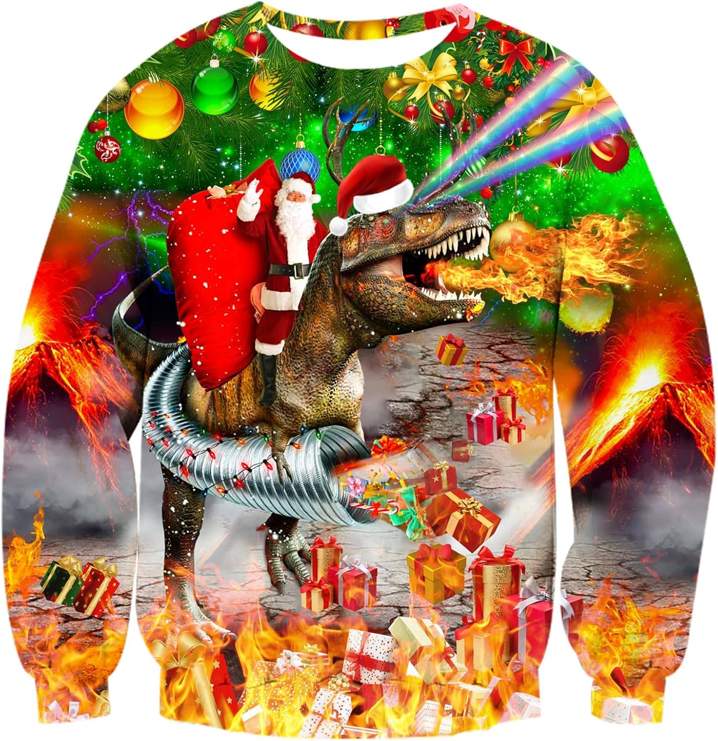 tuonroad 6-16t boys girls ugly christmas sweatshirt kids fleece xmas sweater pullover shirts for teens