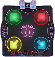 Kidzlane Wireless Dance Mat for Kids 6+ - Bluetooth Dance Pad with AUX, Built-in Music, 5 Levels, 4 Modes - Interactive Active Play Toy