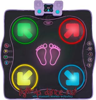 Kidzlane Wireless Dance Mat for Kids 6+ - Bluetooth Dance Pad with AUX, Built-in Music, 5 Levels, 4 Modes - Interactive Active Play Toy