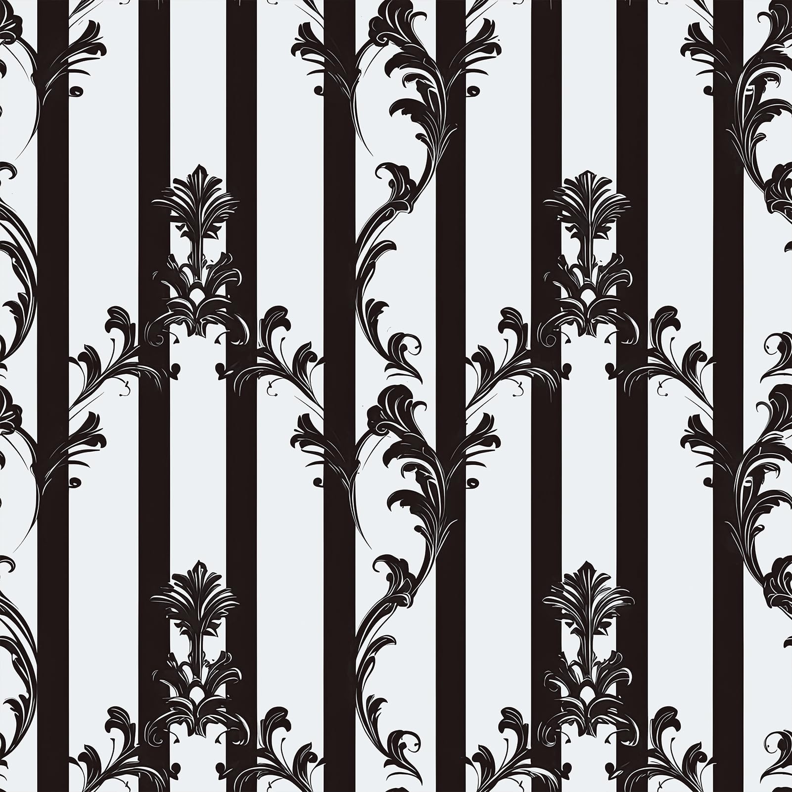 FLFK Gray-White and Black Wallpaper Peel and Stick Vintage Wallpaper 40.6 x 325 cm Vinly Self Adhesive Wall Paper for Bathroom Bedroom Accent Wall Decor — image 1