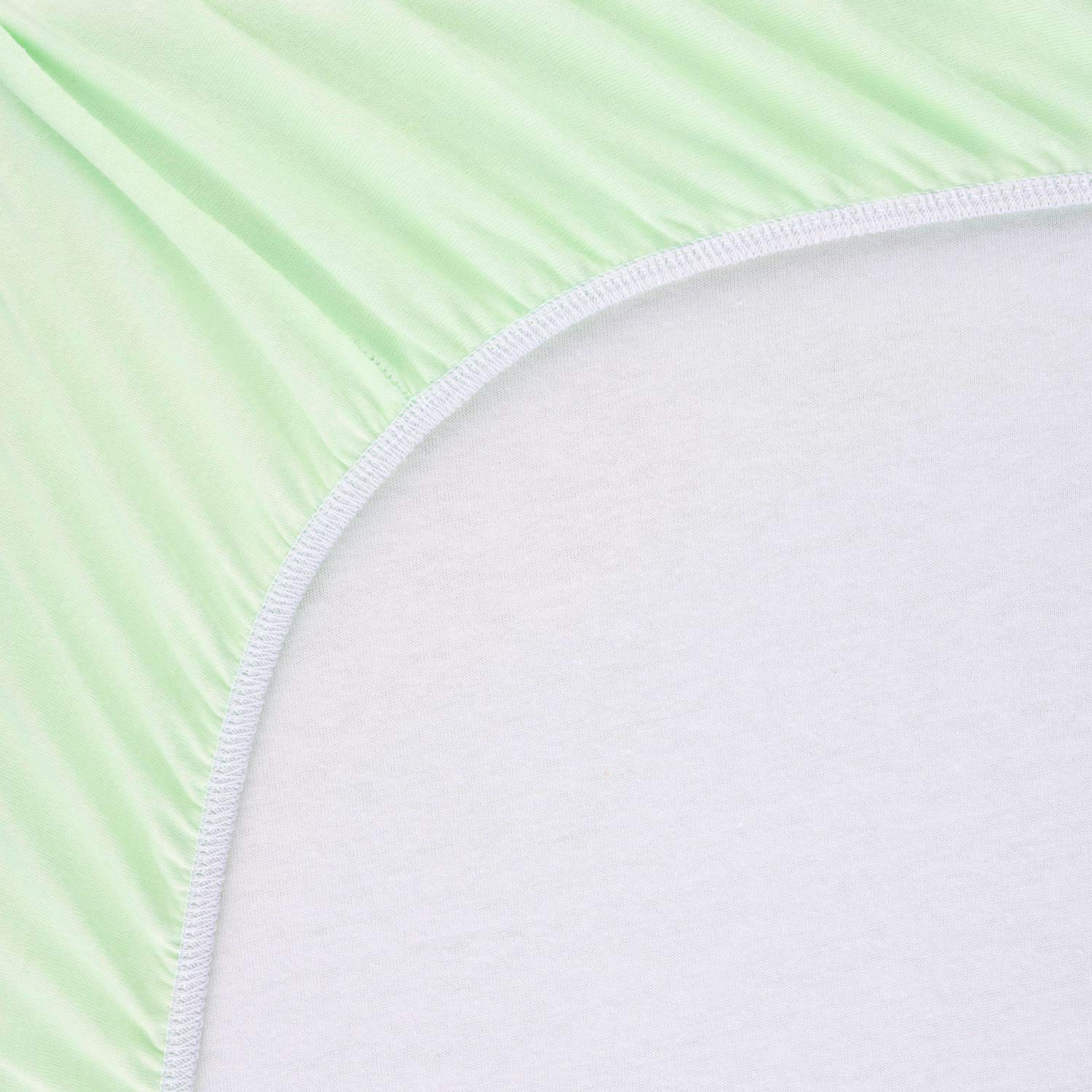 SheetWorld Baby Fitted Square Play Yard Sheet Fits Joovy 38 x 38 inches, 100% Cotton Jersey Hypoallergenic Sheet, Unisex Boy Girl, Soft Mint, Made in USA