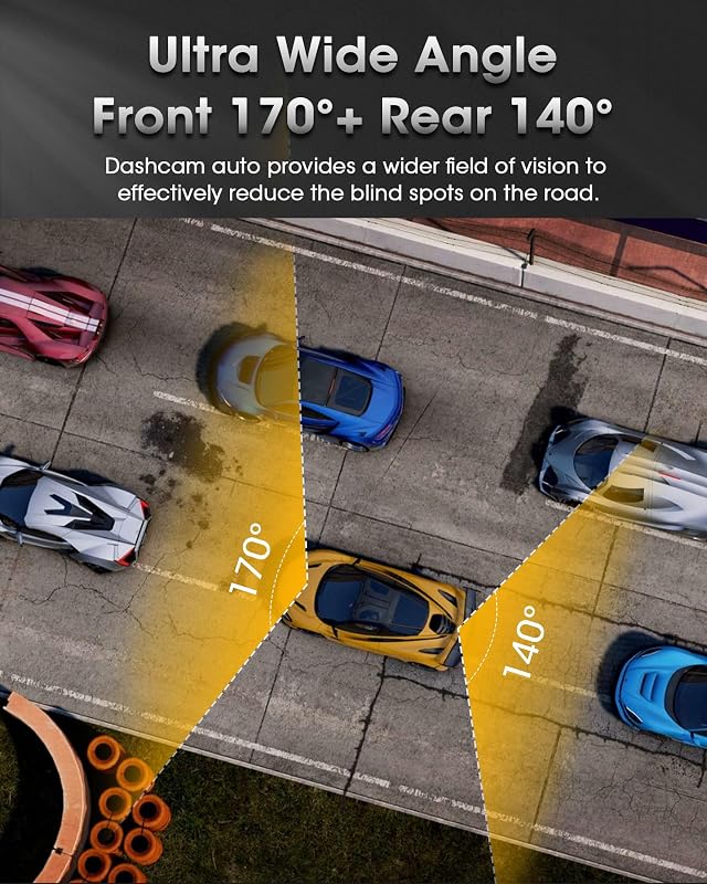 Vtopek T30-EU5 Tükör Menetrögzítő Kamera Szett - Dupla 1080P Felvétel, 10" IPS Érintőkijelző, 170°+140° Látószög, Éjjellátó, Tolatókamera