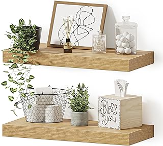 Vivelove Floating Shelves for Wall Mounted, 16 inchs Shelf for Small Bat...