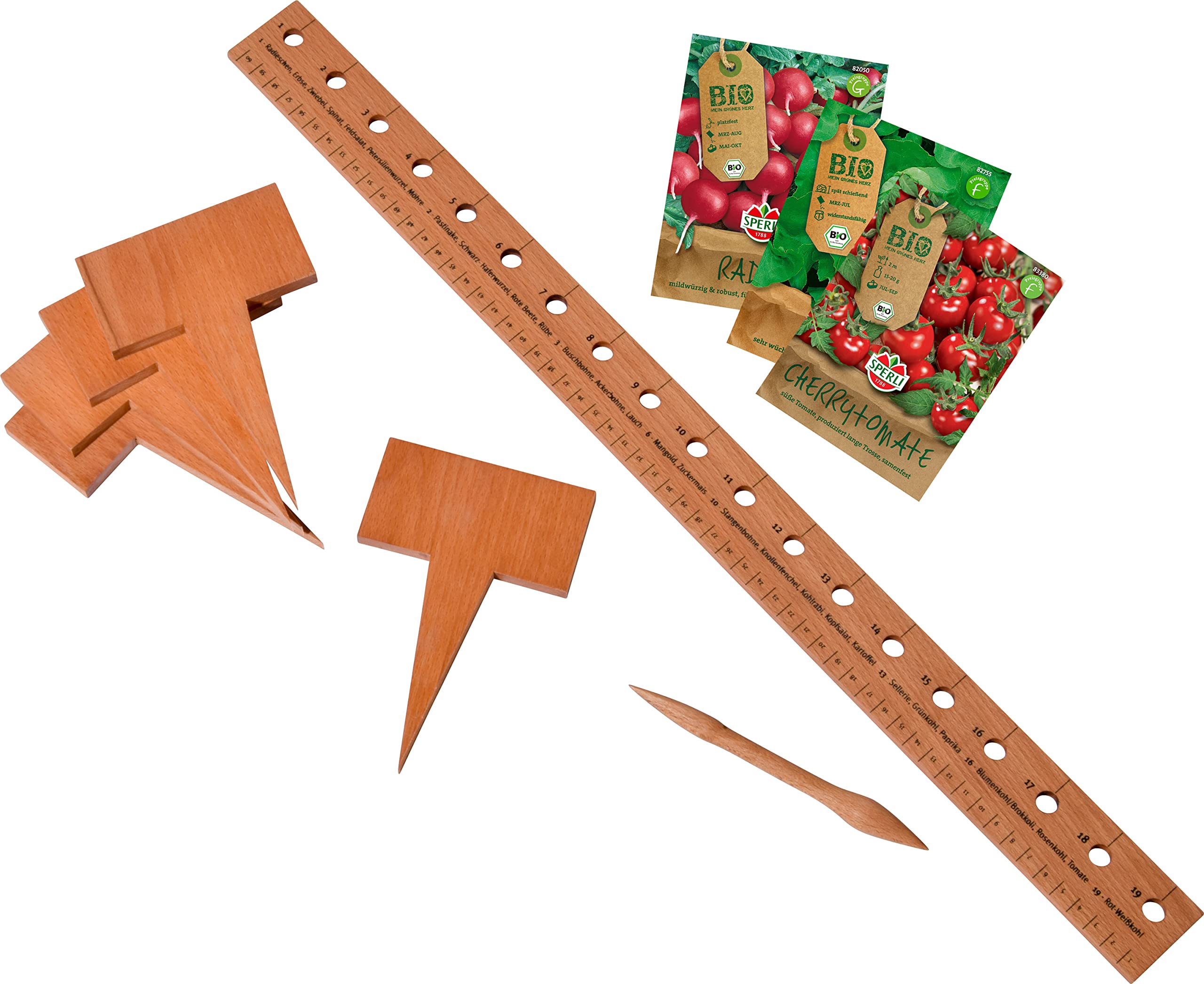 Kit de démarrage pour plantes dobar Green Label en hêtre avec 3 graines bio
