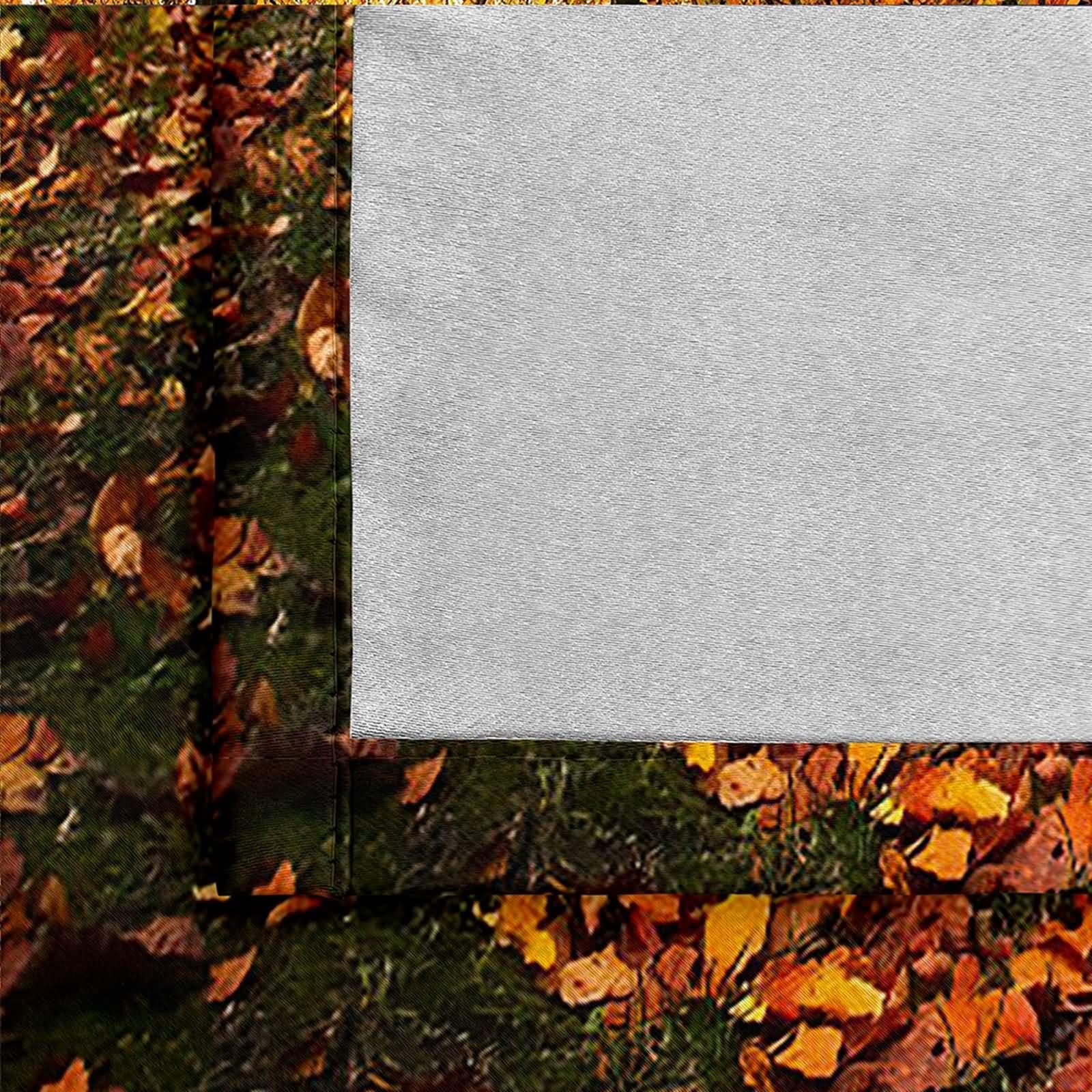 Zasłony zaciemniające okno 2 panele, 2 x 107 W x 229H cm, zasłony okienne przelotki jesienny leśny krajobraz zasłony okienne sypialnia pomarańczowy