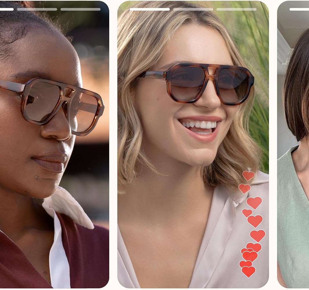 Riho　0324 livho Trendy Polarized Square Aviator Sunglasses Women Men