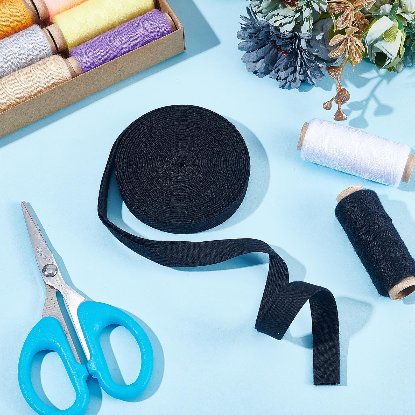 letsinstyle 5 Yards 0.47 Inch Wide Double Fold Bias Sewing Twill