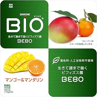[冷蔵]ダノンジャパン ダノンビオ マンゴー&マンダリン 75g 4個