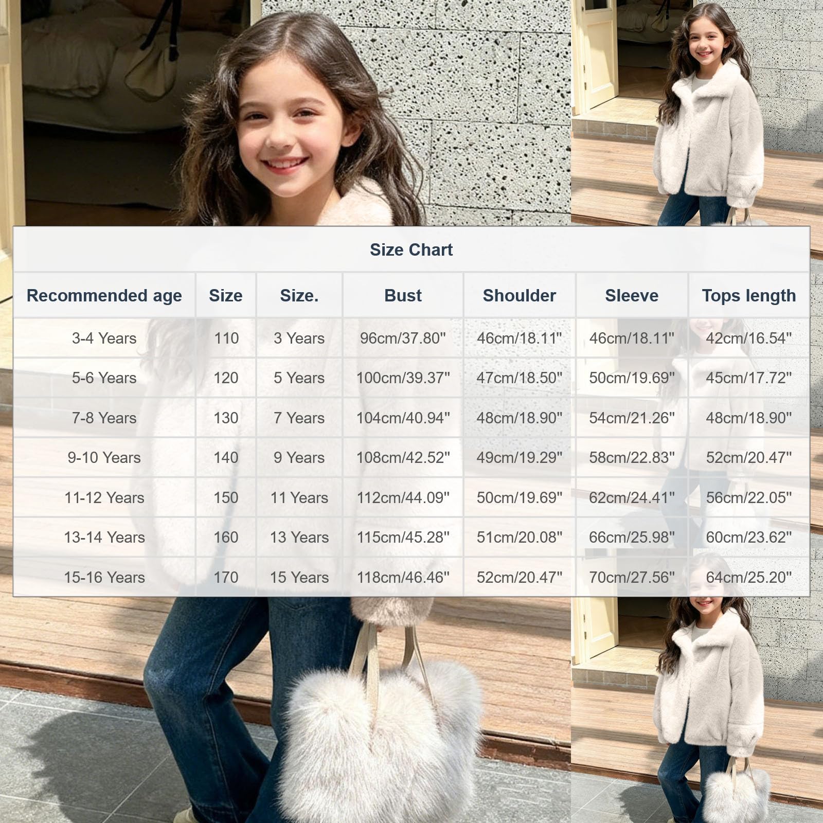 Chaqueta de lana con cuello vuelto para niñas, abrigo grueso con botones para invierno, cálido, térmico, mullido, sherpa, resistente al viento, para la escuela, al aire libre, casual, para