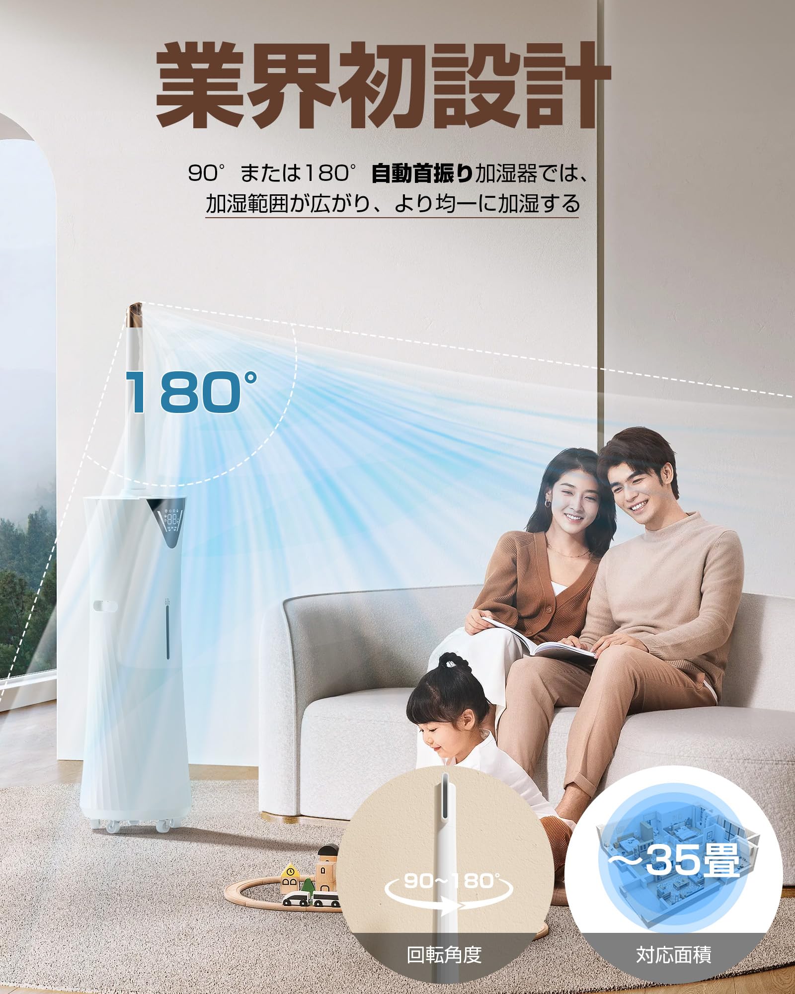 Amazon.co.jp: HAGOOGI 加湿器 大容量 加湿量600mL/h 業務用 17L 