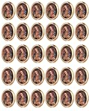 30 Pieces Our Lady of Guadalupe Saint Jude Spacer Beads for DIY Rosary Chaplet Necklace Bracelet Jewelry Making Part &lpar;Virgin Mary-Oval-Gold Color&rpar;