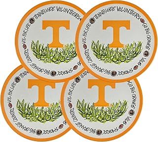 Magnolia Lane NCAA 10.5-Inch Melamine Dinner Plate Set of 4 Perfect for Game Day, BBQs, Tailgating, Poolside, Parties - Ideal Gift for Students/Alumni & NCAA Team Spirit