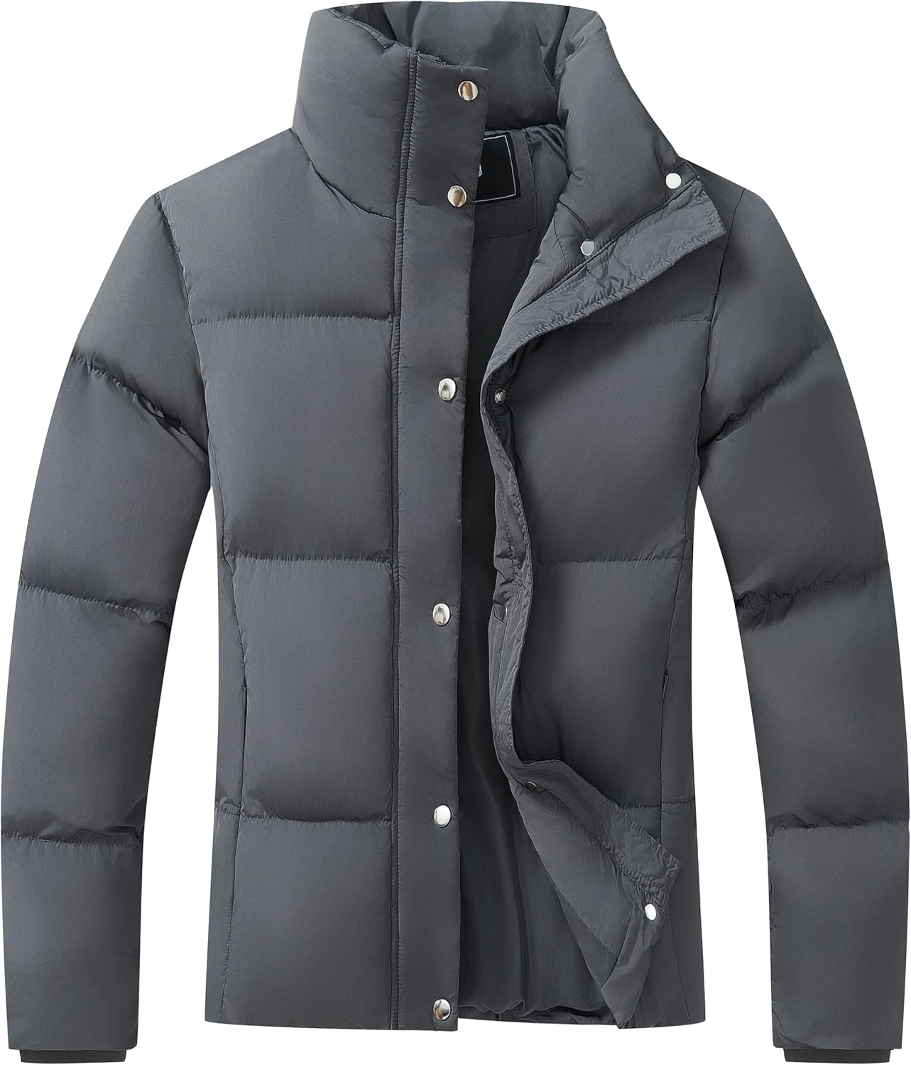 GIMECEN Women’s Winter Coat Full-Zip Down Jacket Waterproof Puffer Coat Warm Parkas Long Sleeve Outerwear