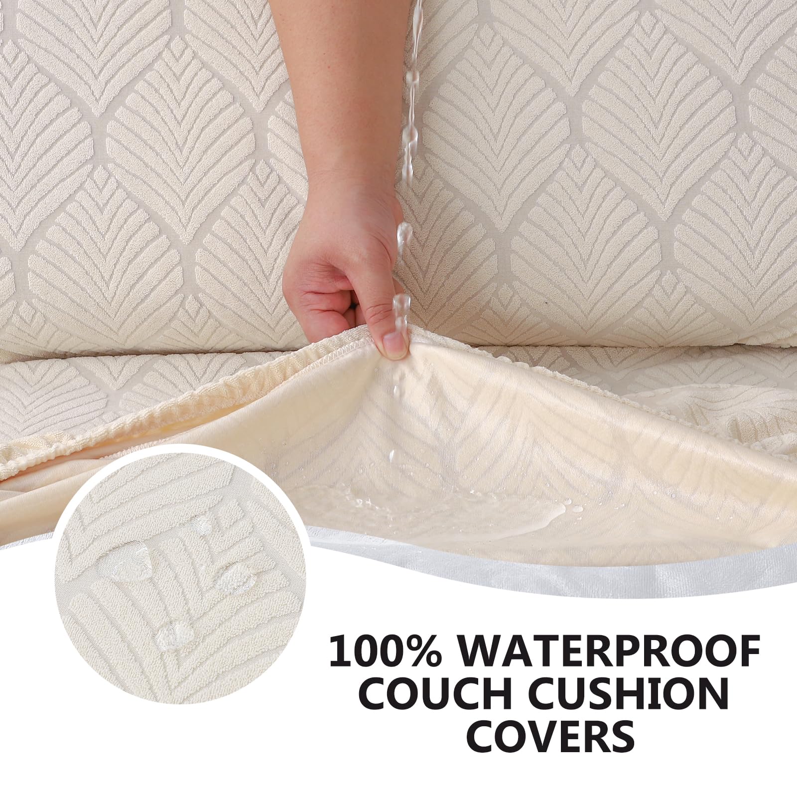 Genina Waterproof Couch Cushion Covers — product photo