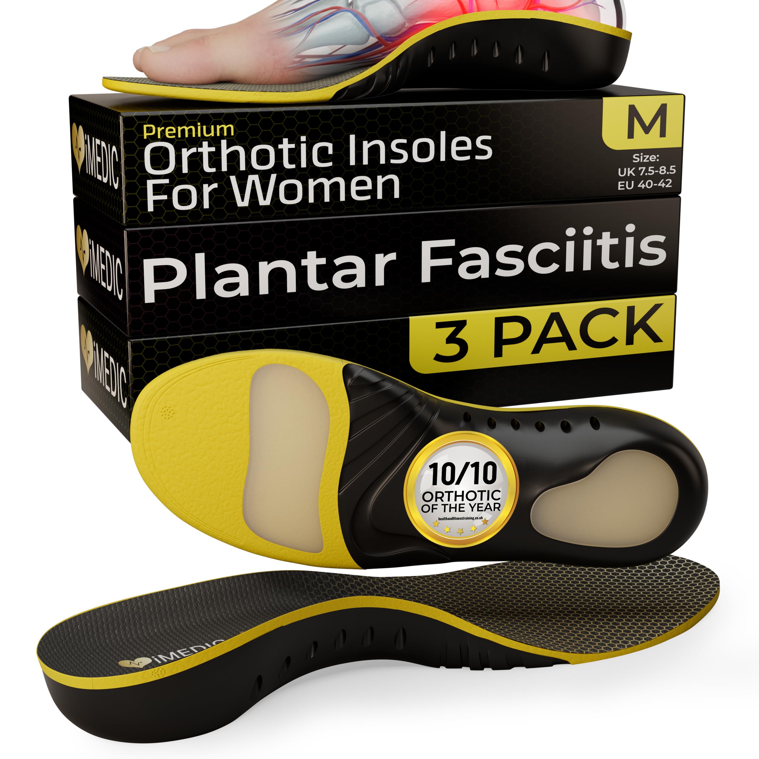 iMedic Orthotic Insoles for Men for Plantar Fasciitis Size L UK 9-10 – Arch Support for Men – Shoe Inserts – Insoles for Plantar Fasciitis – Orthotic Support — view 10