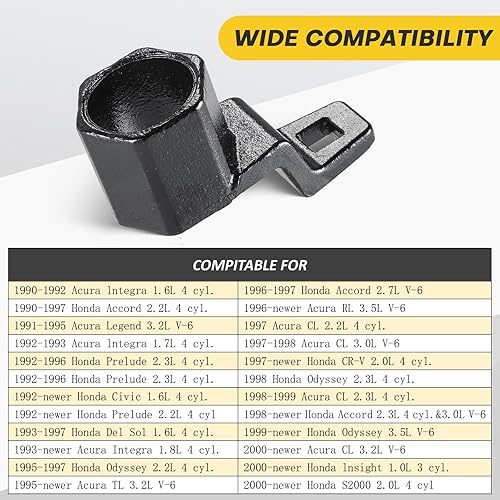 Miniatura 6 de Herramienta de extracción de polea de manivela de 1.969 in  Herramienta de extracción de polea de amortiguador armónico compatible con motores Honda