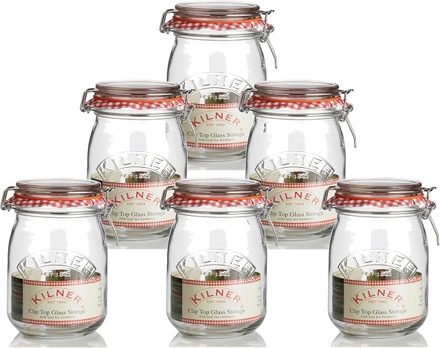 Kilner Clip Top Round Jar 1 Litre