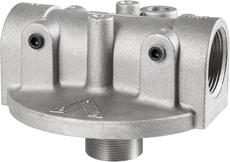 Buyers Products FH225, 50 GPM Return Line Filter Head, 1-1/4 Inch NPT Ports with 25 PSI Bypass, Series 2 Hydraulic Filter Head for Truck and Equipment Reservoir Systems, 150 PSI Rated