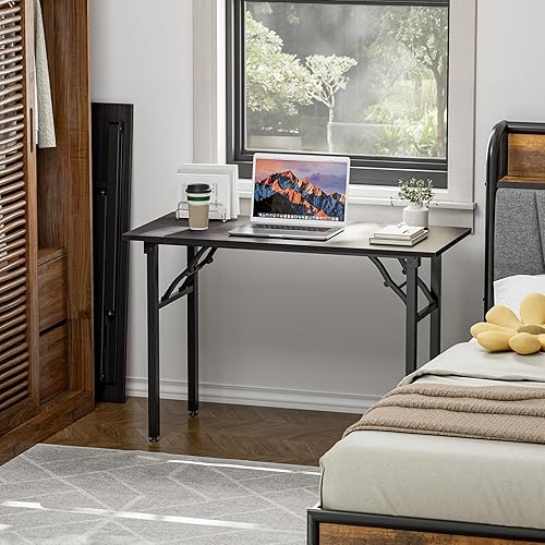 Miniatura 2 de TEMI Escritorio pequeño para computadora de 31.5 pulgadas, escritorio sin montaje, escritorio de computadora para oficina en casa, escritorio de