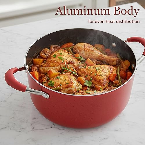 Miniatura 5 de The Pioneer Woman Frontier Speckle Fancy Flourish - Juego de utensilios de cocina y utensilios para hornear, antiadherentes de aluminio, 22 piezas,