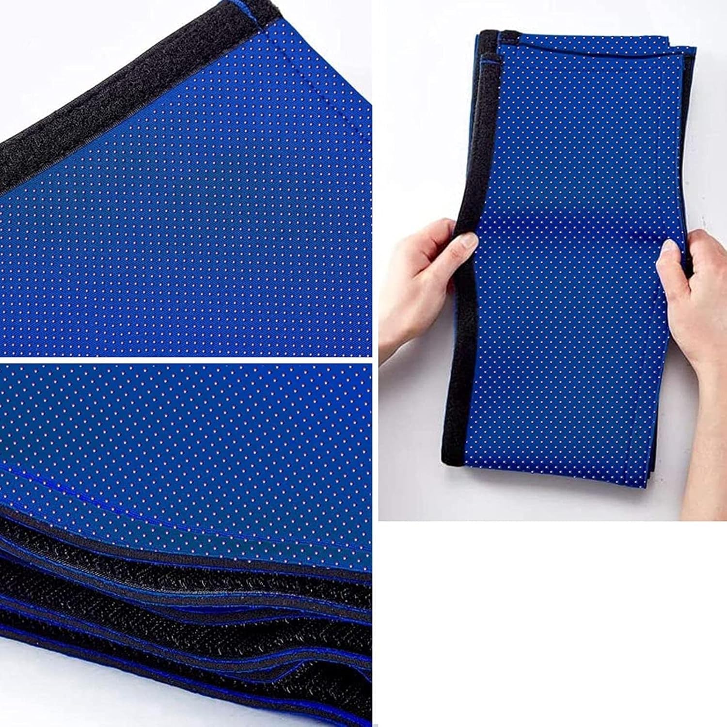 Swimming Pool Safety Hand Rail Sturdy Pool Safety Handrails Pool Handrails 304 Stainless Steel Pool Hand Rail，w/Curved Structure & Complete Mounting Accessories, 4ft Blue Grip Cove