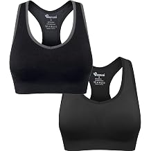 Women's Seamless Racerback Sports Bra High Impact Support Yoga Gym Workout Fitness
