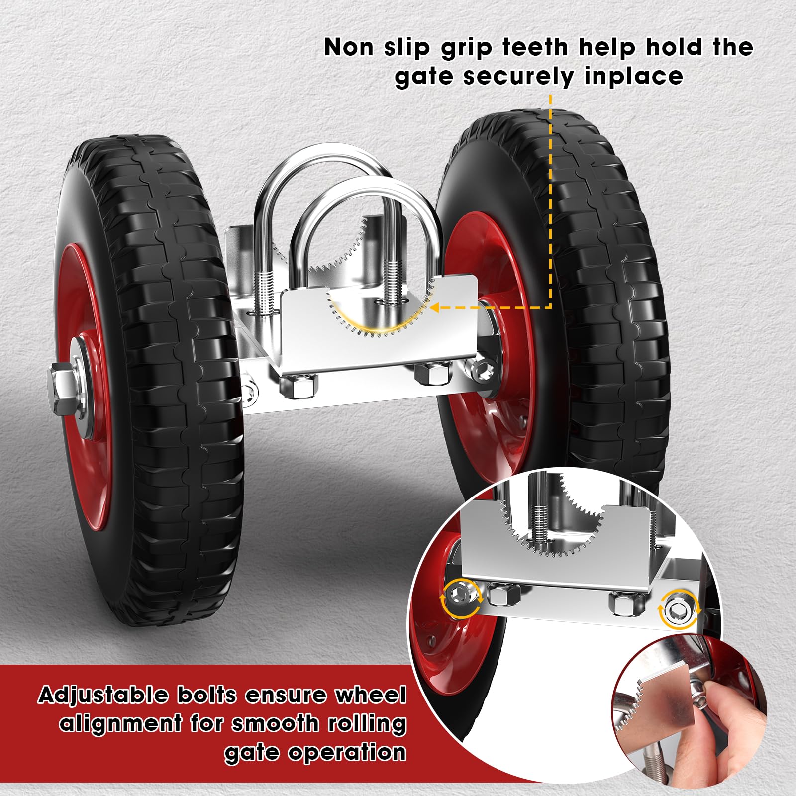 8-Inch Heavy Duty Gate Wheel, Driveway Fence Rolling Gate Wheels — Amazon image 6
