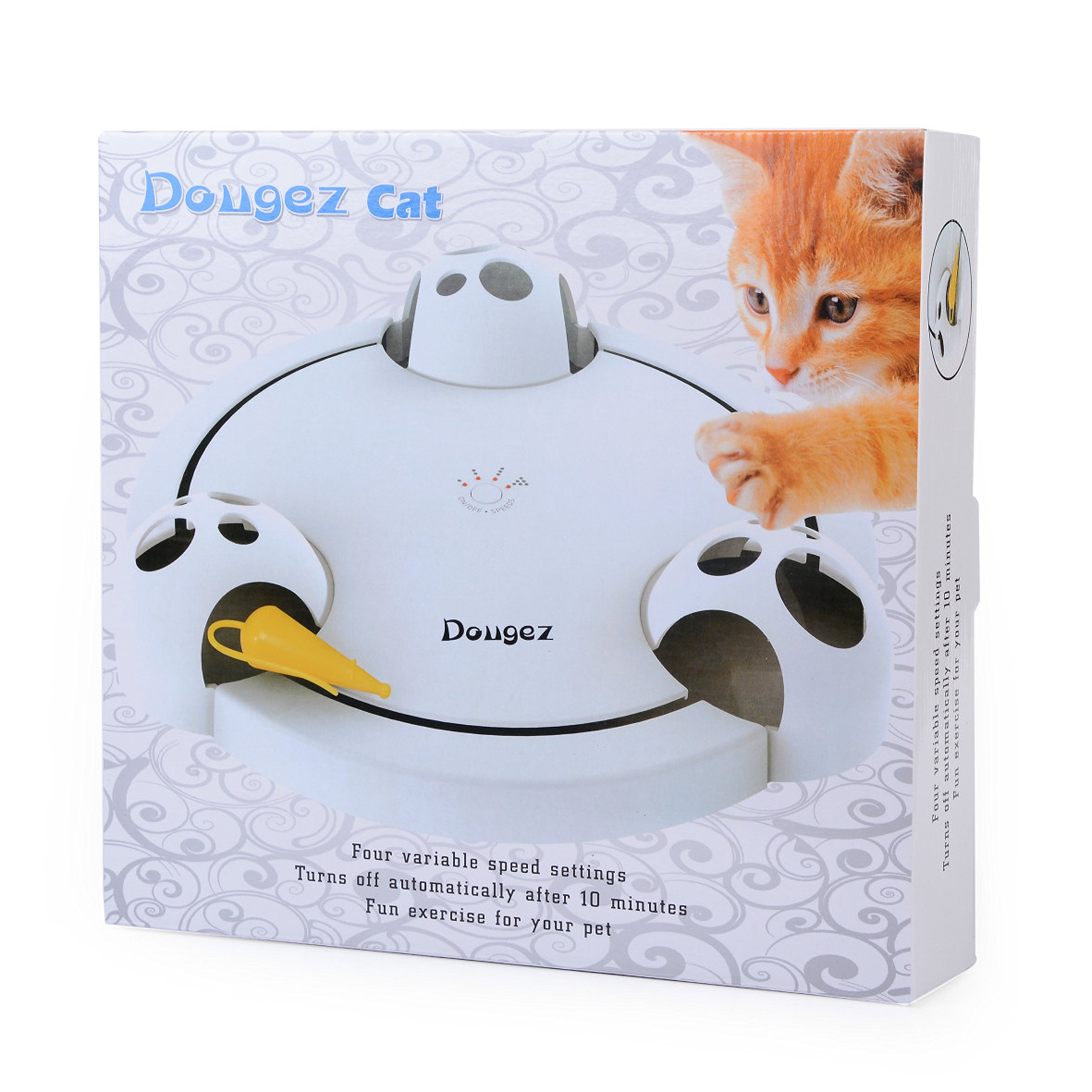 Buyter Interaktiver Drehteller für Katzen, rotierendes Spielzeug, elektrisches Puzzle, Fang-Maus
