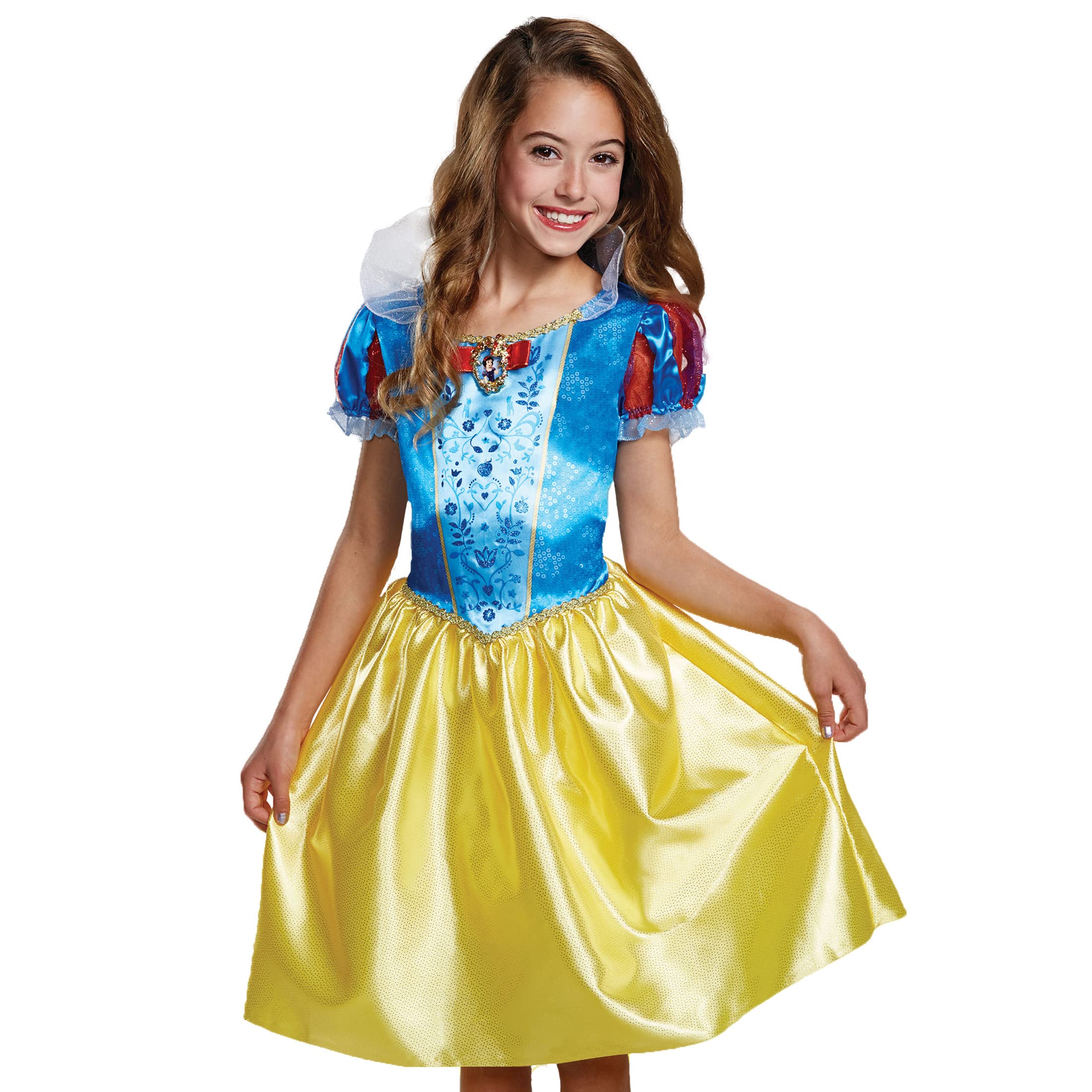 Disney Official Classic Snow White Costume Kids, Snow White Dress Up  Outfit, Princess Costumes for Girls Fancy Dress, World Book Day Costumes  for