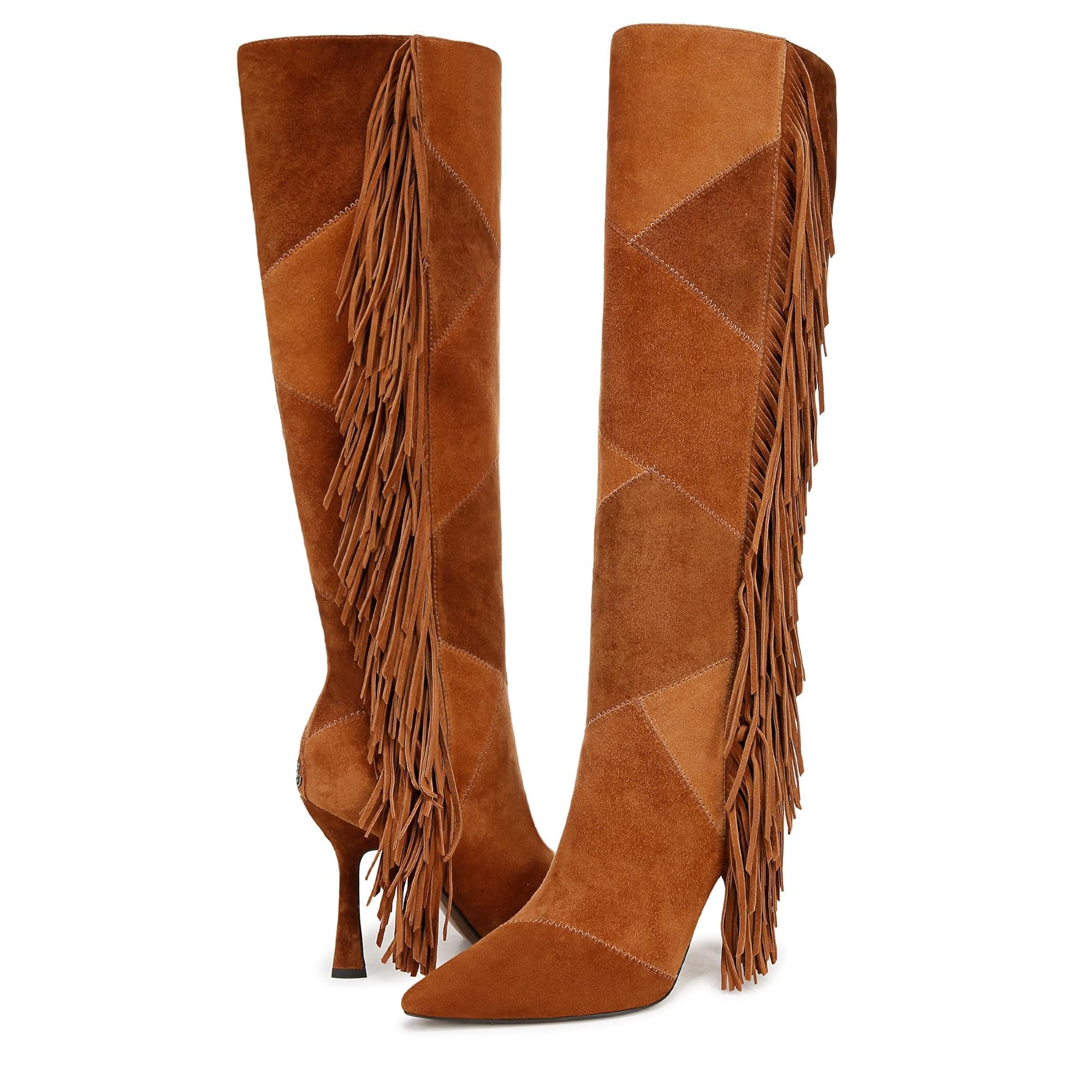 Bottes hautes Ellis en cuir véritable marron d'une finition artisanale remarquable