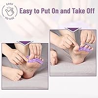 Vista 74 de Dr. JK- Separador de dedos de gel ToePal, 2 pares, espaciadores de dedos, corrector de juanetes